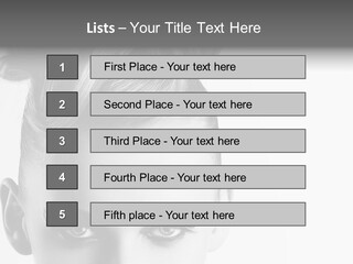 A Woman With A Bun In Her Hair PowerPoint Template