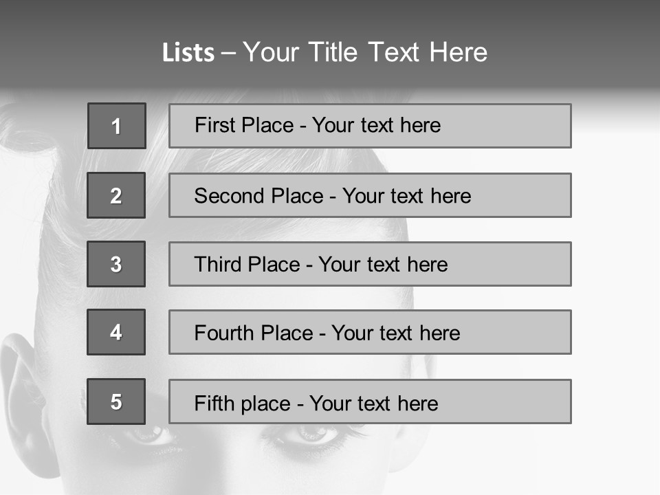 A Woman With A Bun In Her Hair PowerPoint Template