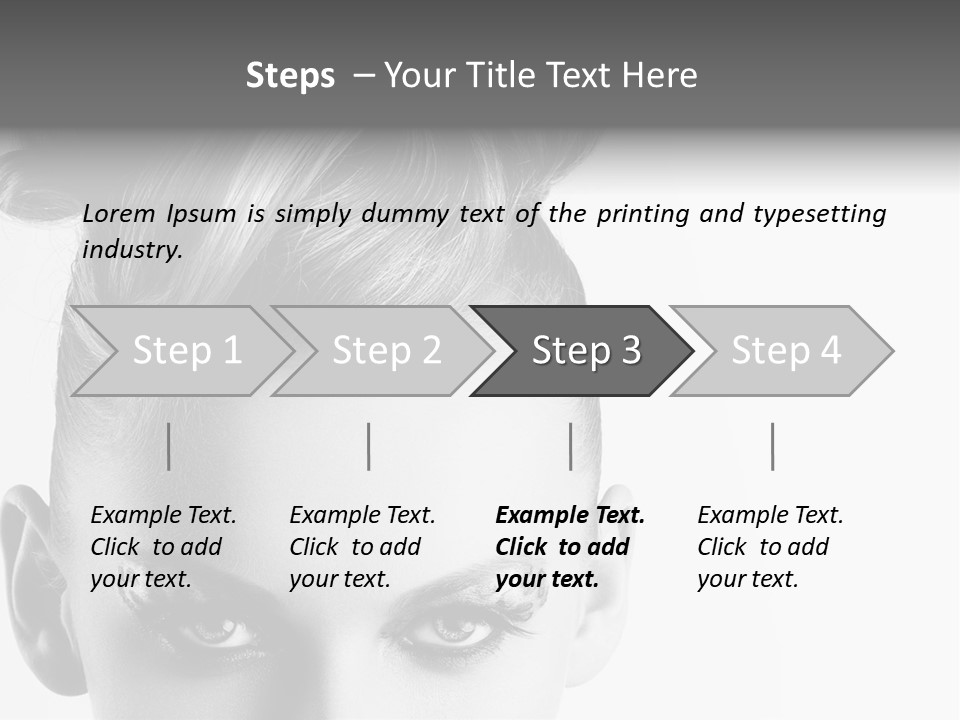A Woman With A Bun In Her Hair PowerPoint Template