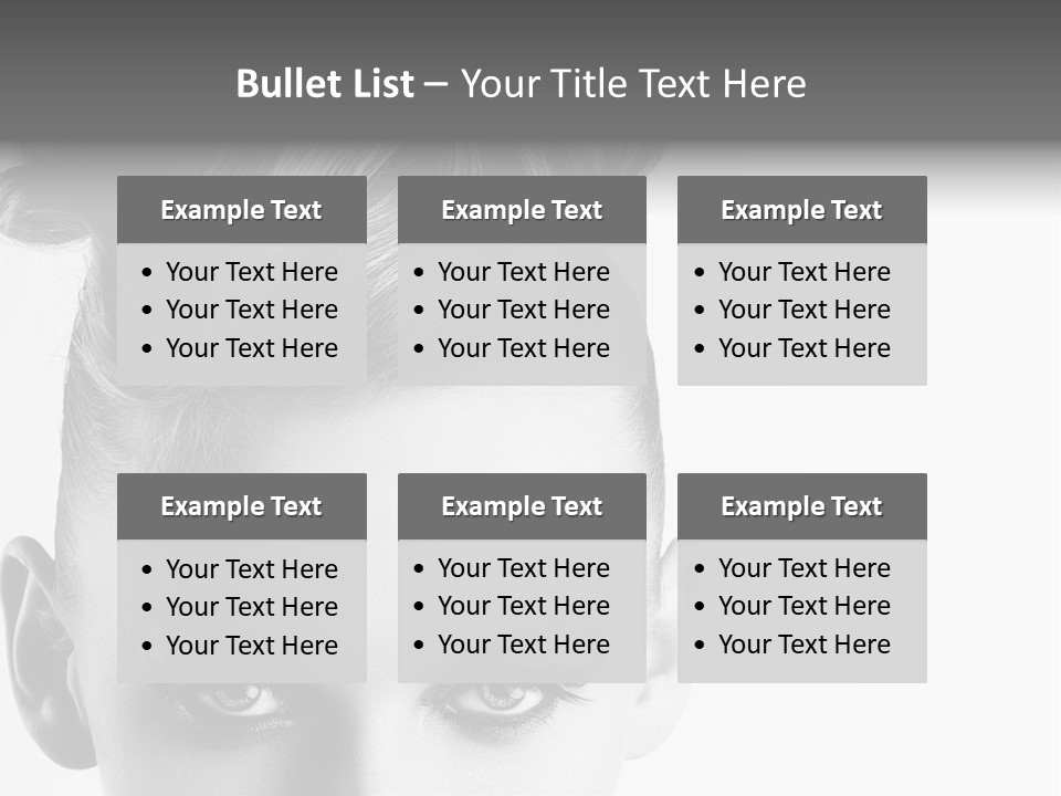 A Woman With A Bun In Her Hair PowerPoint Template