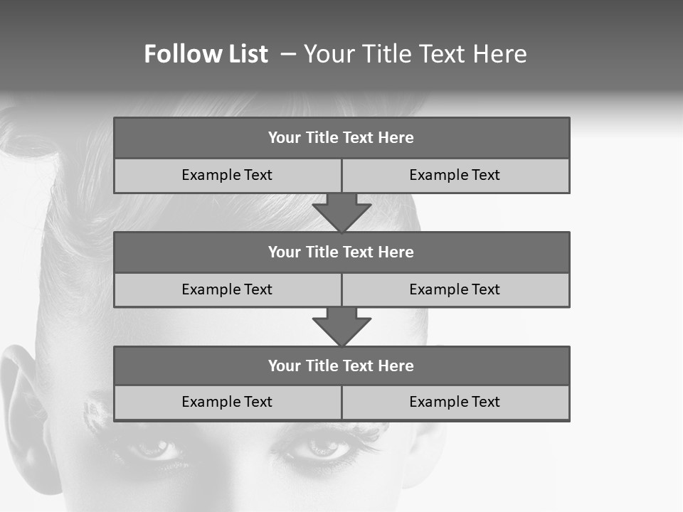 A Woman With A Bun In Her Hair PowerPoint Template
