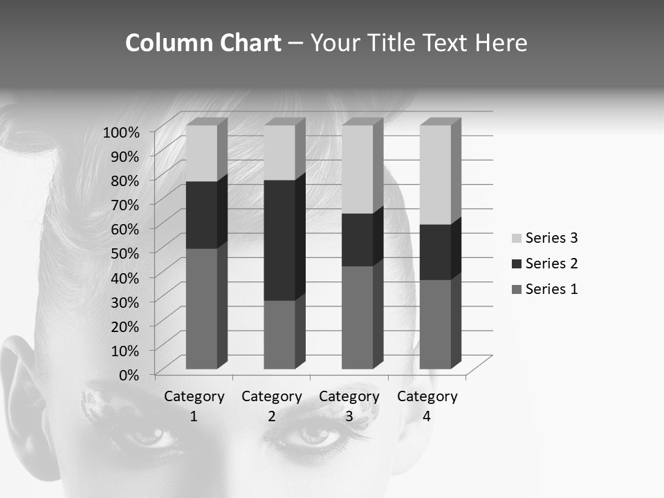 A Woman With A Bun In Her Hair PowerPoint Template