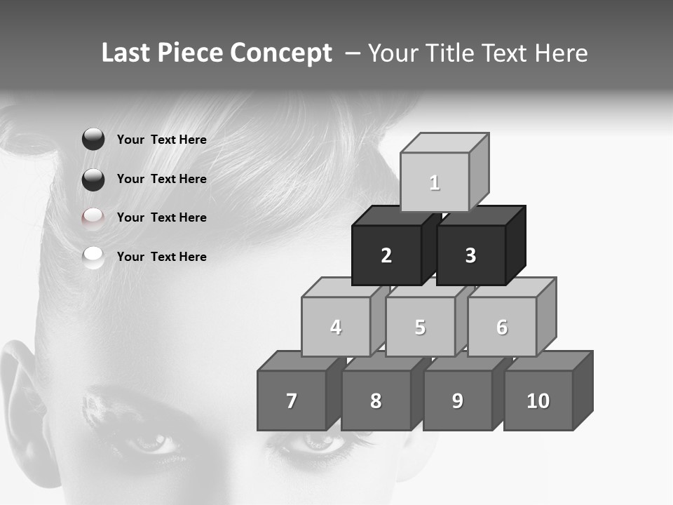 A Woman With A Bun In Her Hair PowerPoint Template