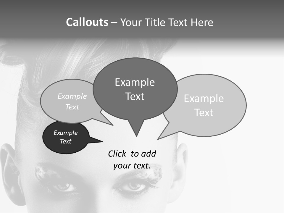 A Woman With A Bun In Her Hair PowerPoint Template