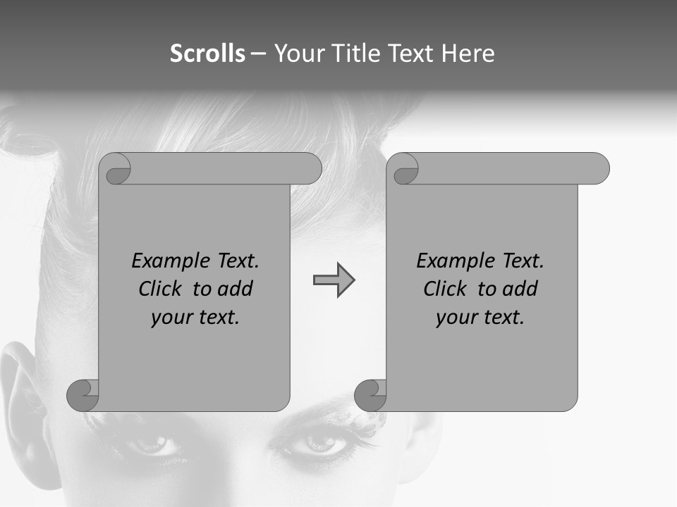A Woman With A Bun In Her Hair PowerPoint Template