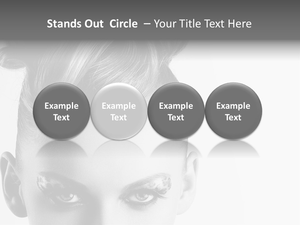 A Woman With A Bun In Her Hair PowerPoint Template