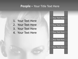 A Woman With A Bun In Her Hair PowerPoint Template