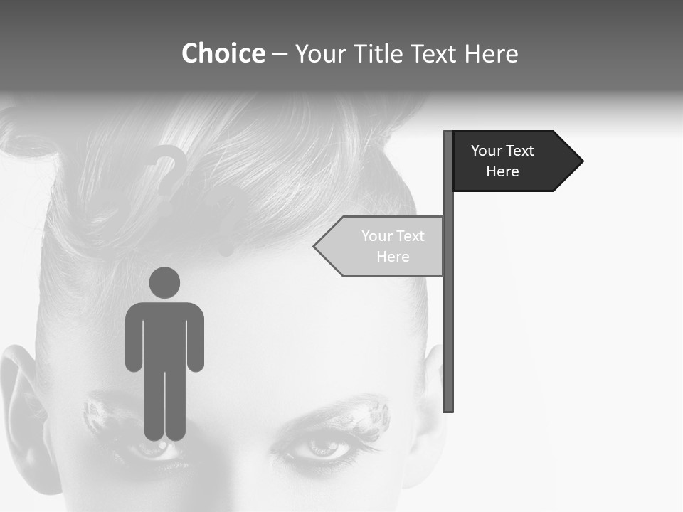 A Woman With A Bun In Her Hair PowerPoint Template