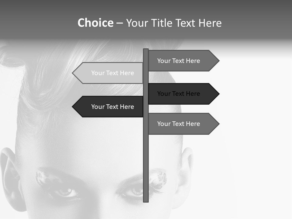 A Woman With A Bun In Her Hair PowerPoint Template