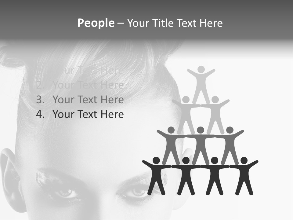 A Woman With A Bun In Her Hair PowerPoint Template