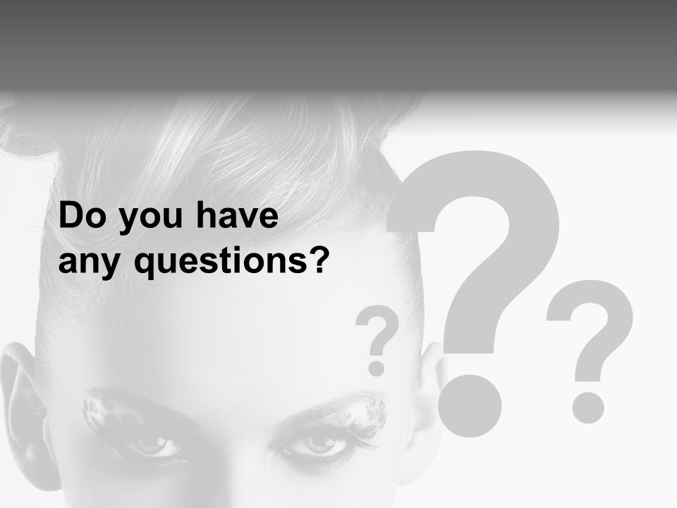 A Woman With A Bun In Her Hair PowerPoint Template