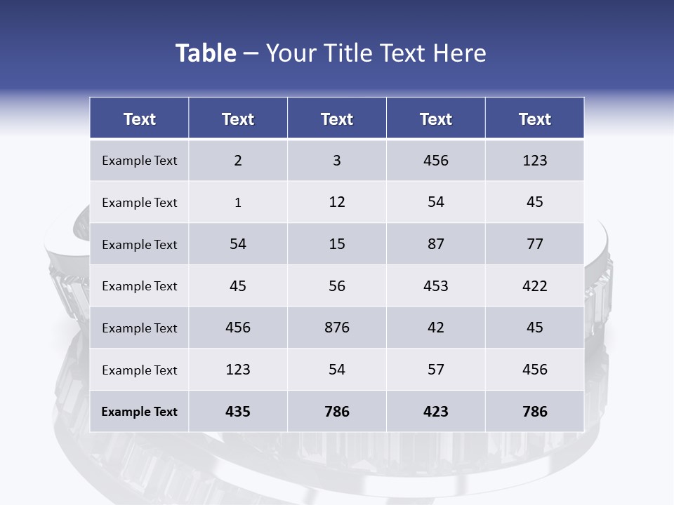 Two Wedding Rings With Diamonds On A Reflective Surface PowerPoint Template