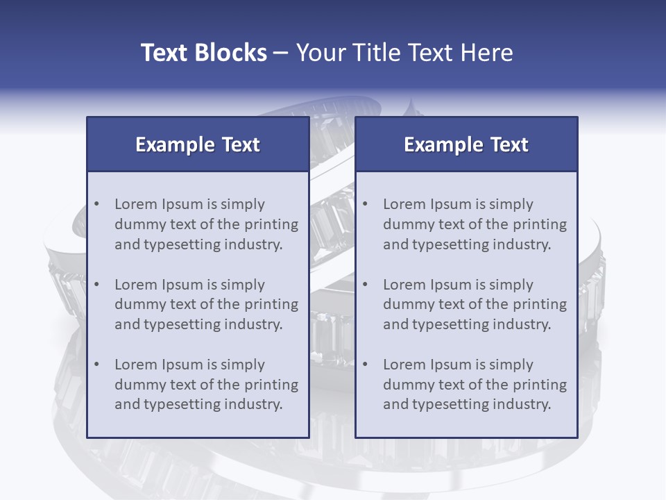 Two Wedding Rings With Diamonds On A Reflective Surface PowerPoint Template