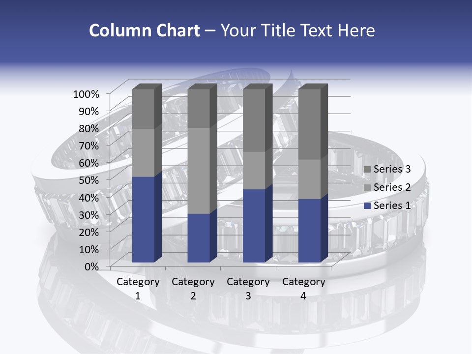 Two Wedding Rings With Diamonds On A Reflective Surface PowerPoint Template