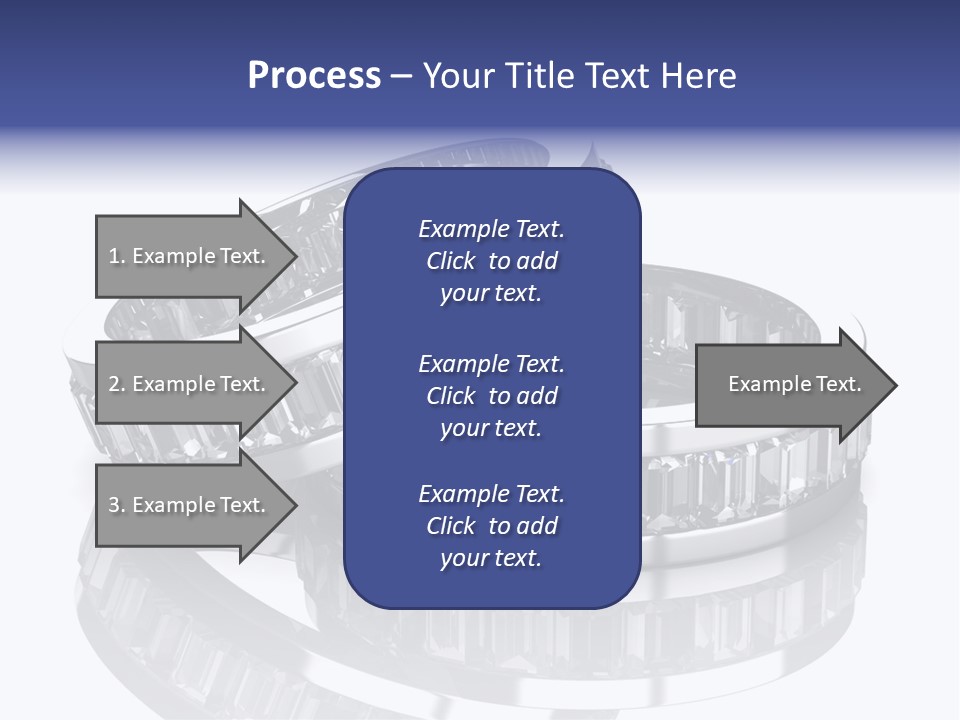 Two Wedding Rings With Diamonds On A Reflective Surface PowerPoint Template