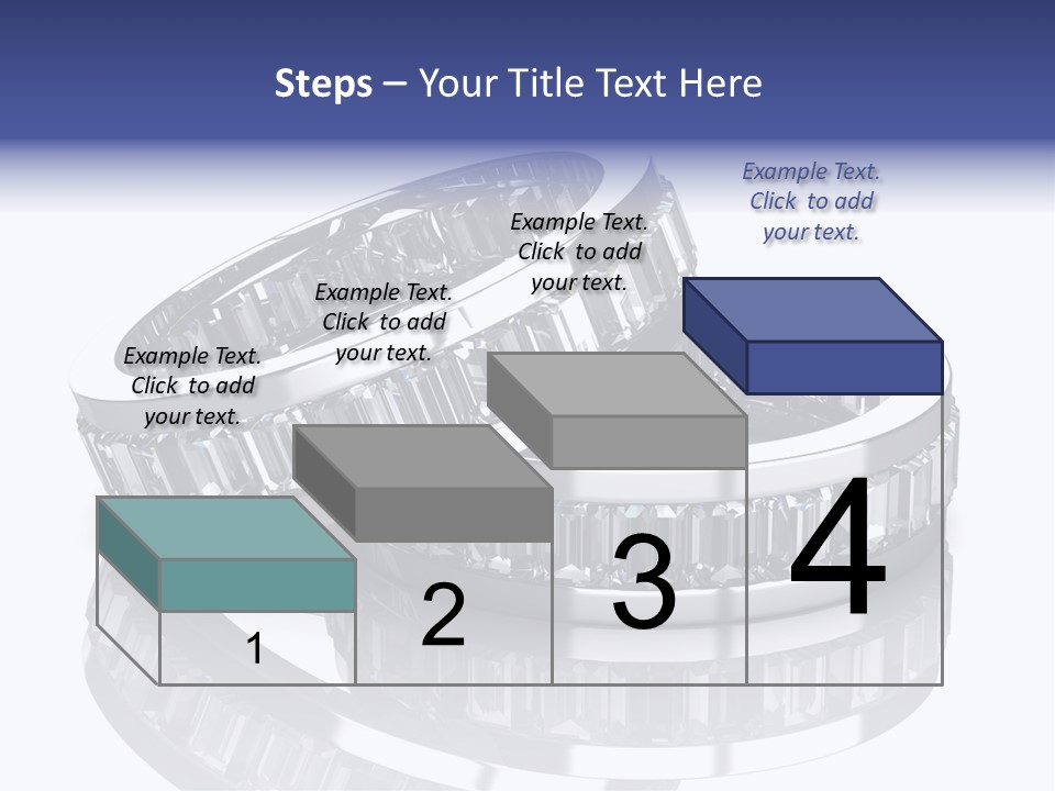 Two Wedding Rings With Diamonds On A Reflective Surface PowerPoint Template