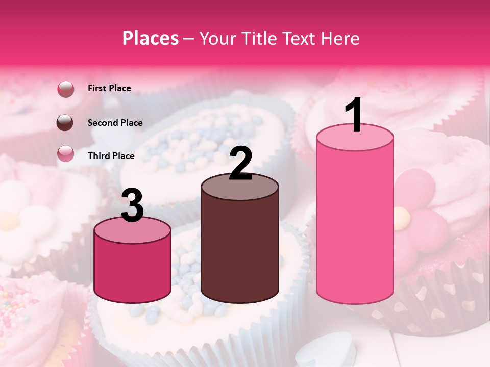A Bunch Of Cupcakes That Are On A Table PowerPoint Template