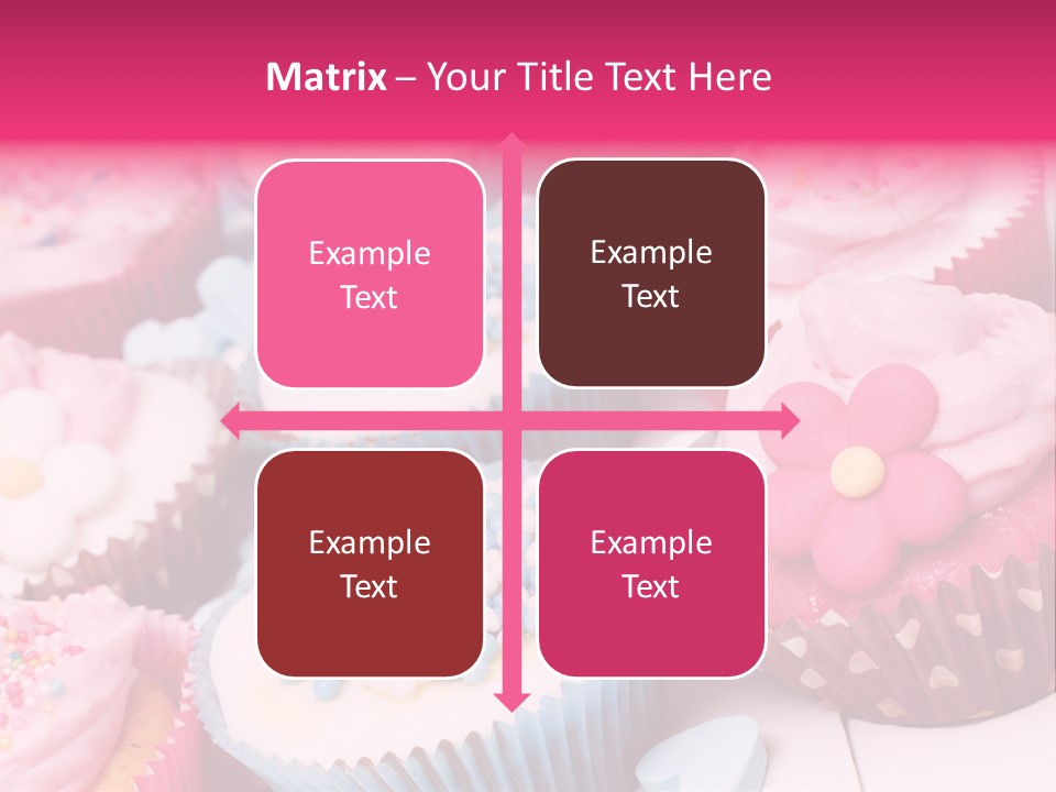A Bunch Of Cupcakes That Are On A Table PowerPoint Template
