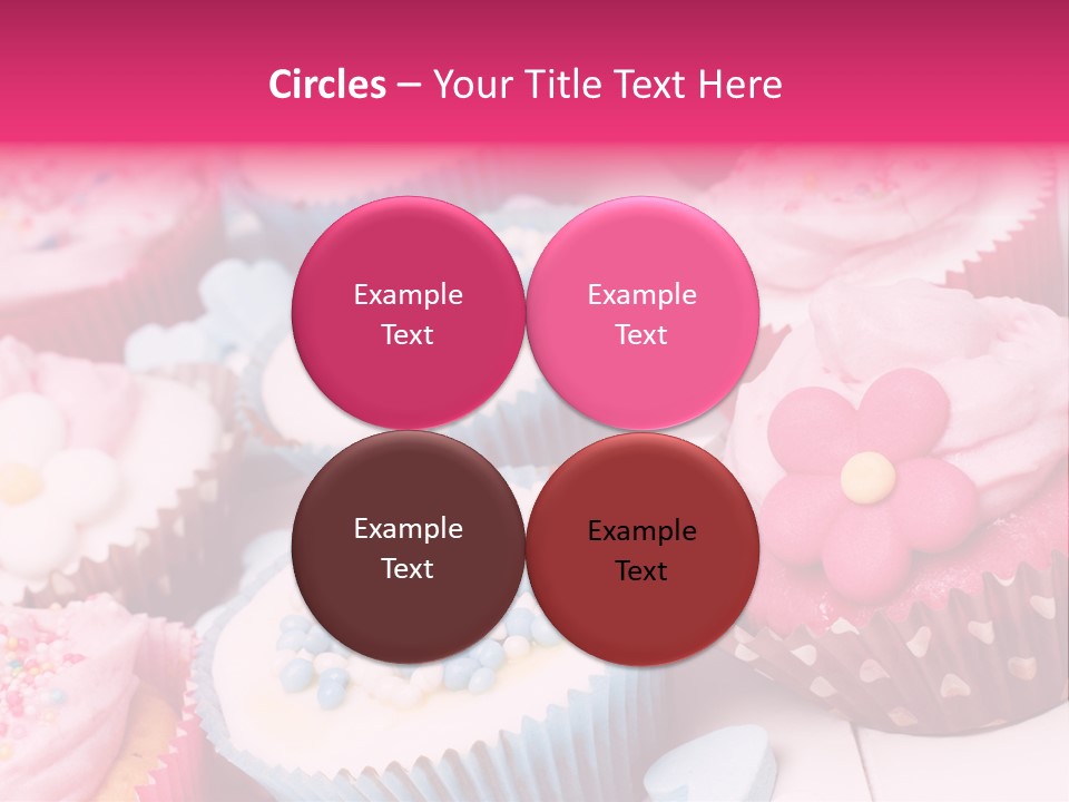 A Bunch Of Cupcakes That Are On A Table PowerPoint Template