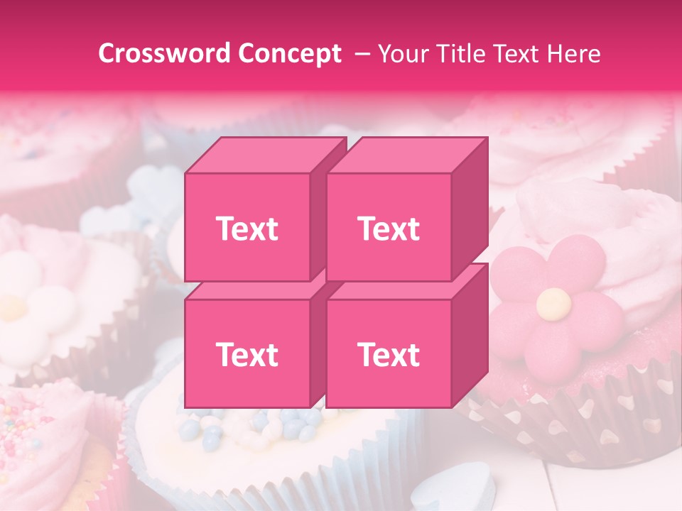 A Bunch Of Cupcakes That Are On A Table PowerPoint Template