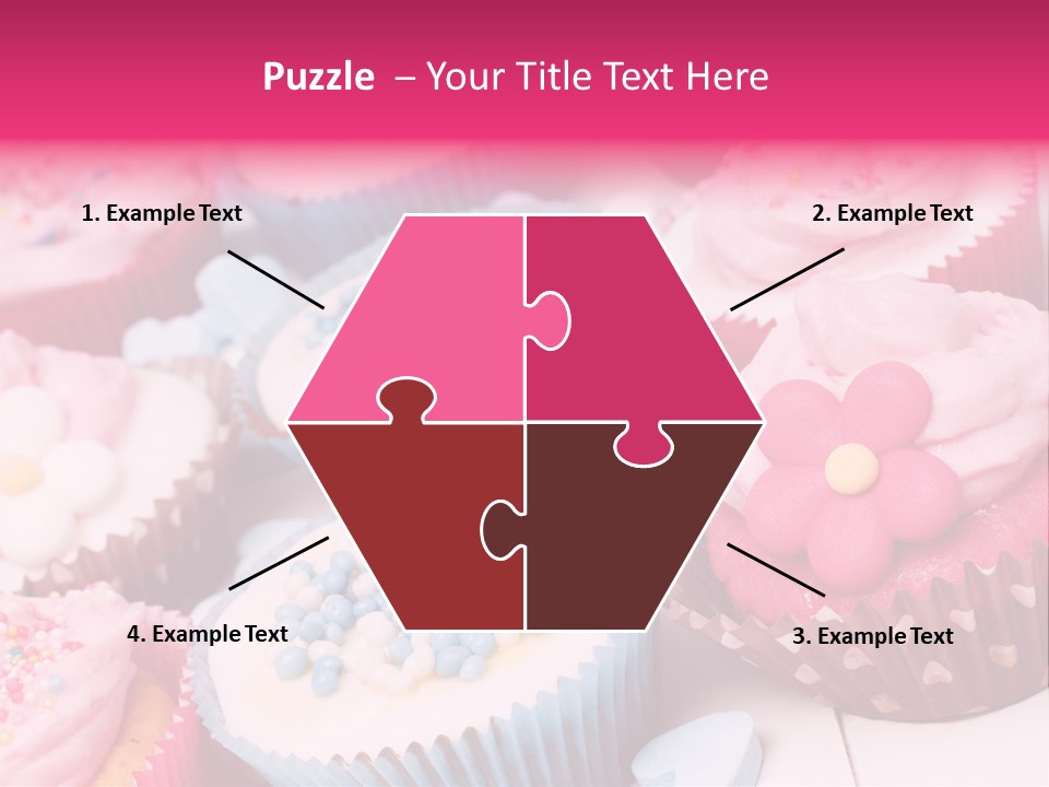 A Bunch Of Cupcakes That Are On A Table PowerPoint Template