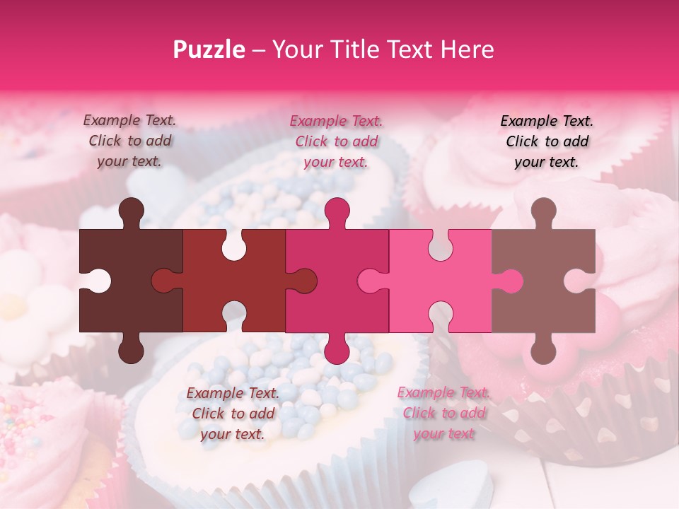 A Bunch Of Cupcakes That Are On A Table PowerPoint Template