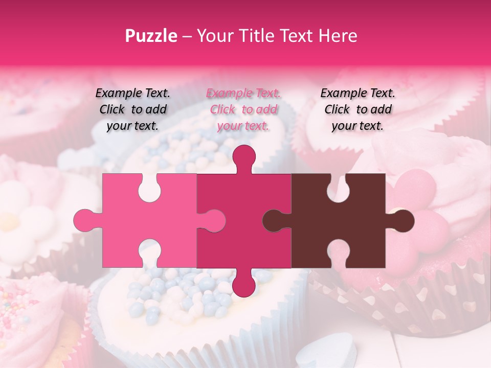 A Bunch Of Cupcakes That Are On A Table PowerPoint Template
