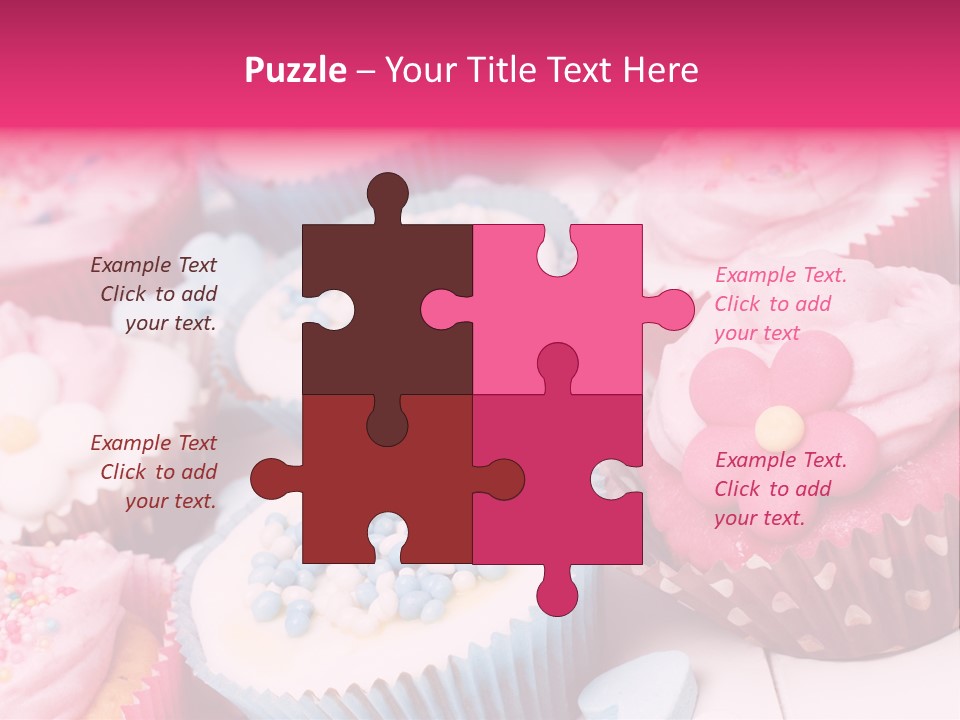 A Bunch Of Cupcakes That Are On A Table PowerPoint Template