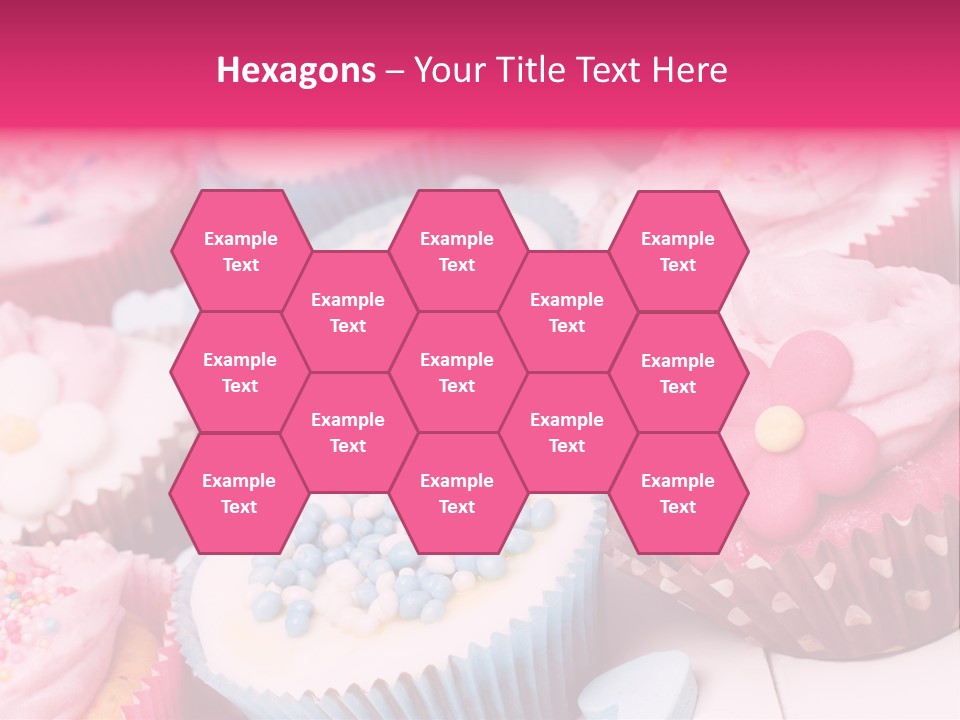 A Bunch Of Cupcakes That Are On A Table PowerPoint Template