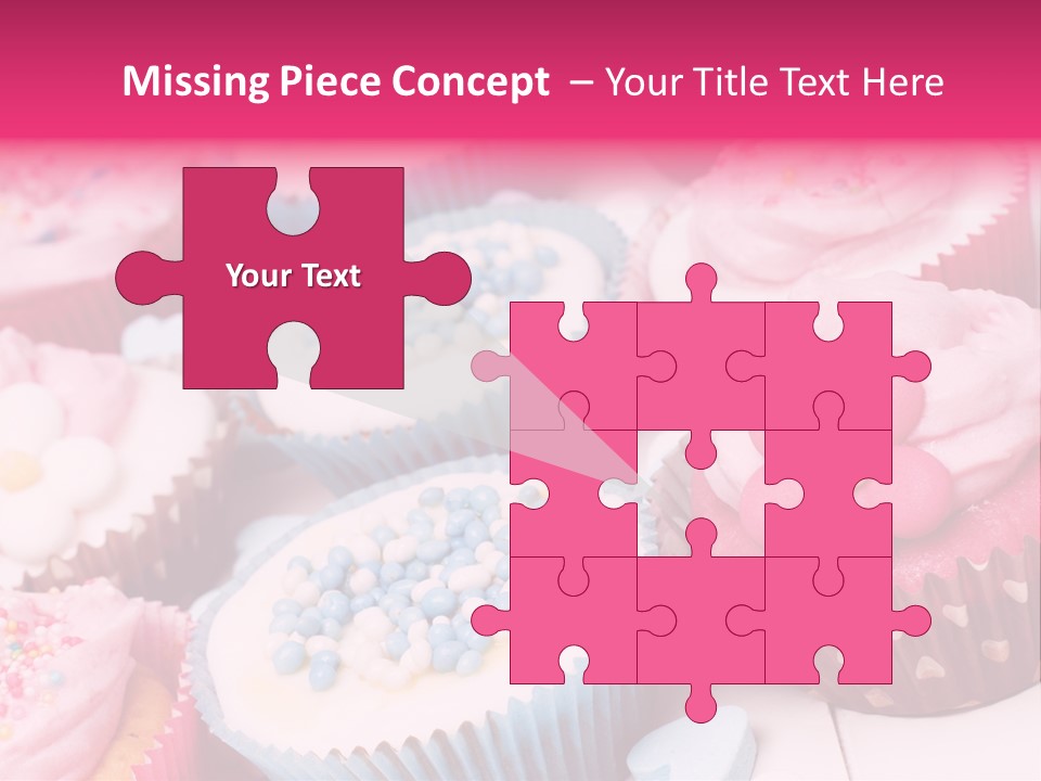 A Bunch Of Cupcakes That Are On A Table PowerPoint Template
