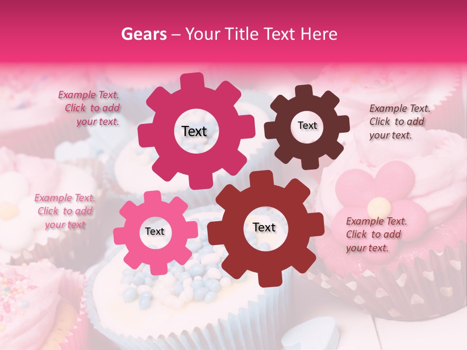 A Bunch Of Cupcakes That Are On A Table PowerPoint Template