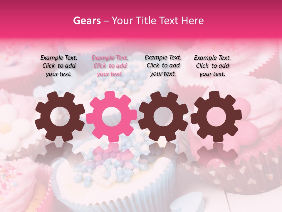 A Bunch Of Cupcakes That Are On A Table PowerPoint Template