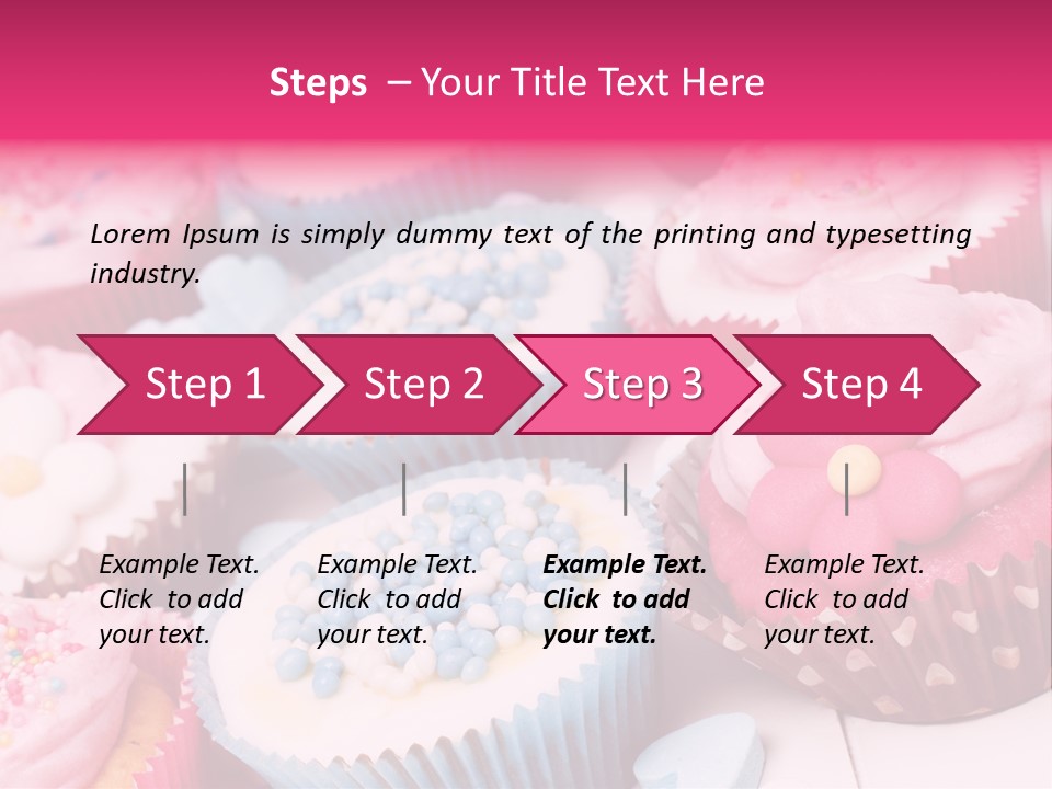 A Bunch Of Cupcakes That Are On A Table PowerPoint Template