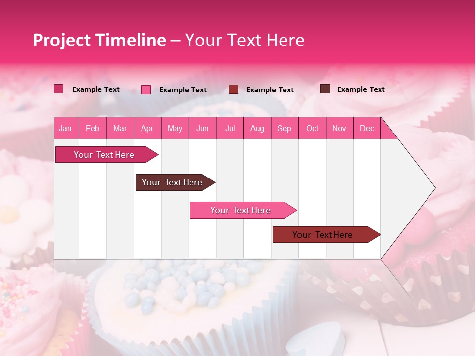 A Bunch Of Cupcakes That Are On A Table PowerPoint Template