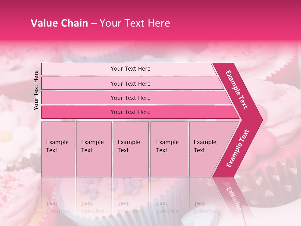 A Bunch Of Cupcakes That Are On A Table PowerPoint Template