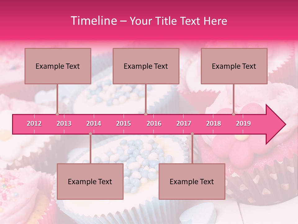 A Bunch Of Cupcakes That Are On A Table PowerPoint Template