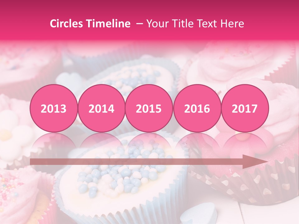 A Bunch Of Cupcakes That Are On A Table PowerPoint Template
