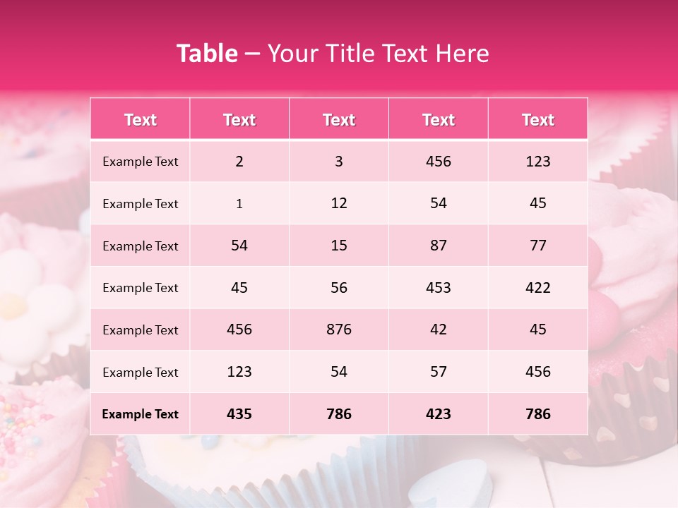 A Bunch Of Cupcakes That Are On A Table PowerPoint Template