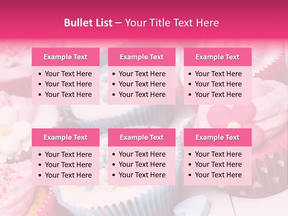 A Bunch Of Cupcakes That Are On A Table PowerPoint Template