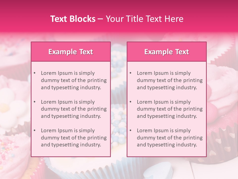 A Bunch Of Cupcakes That Are On A Table PowerPoint Template