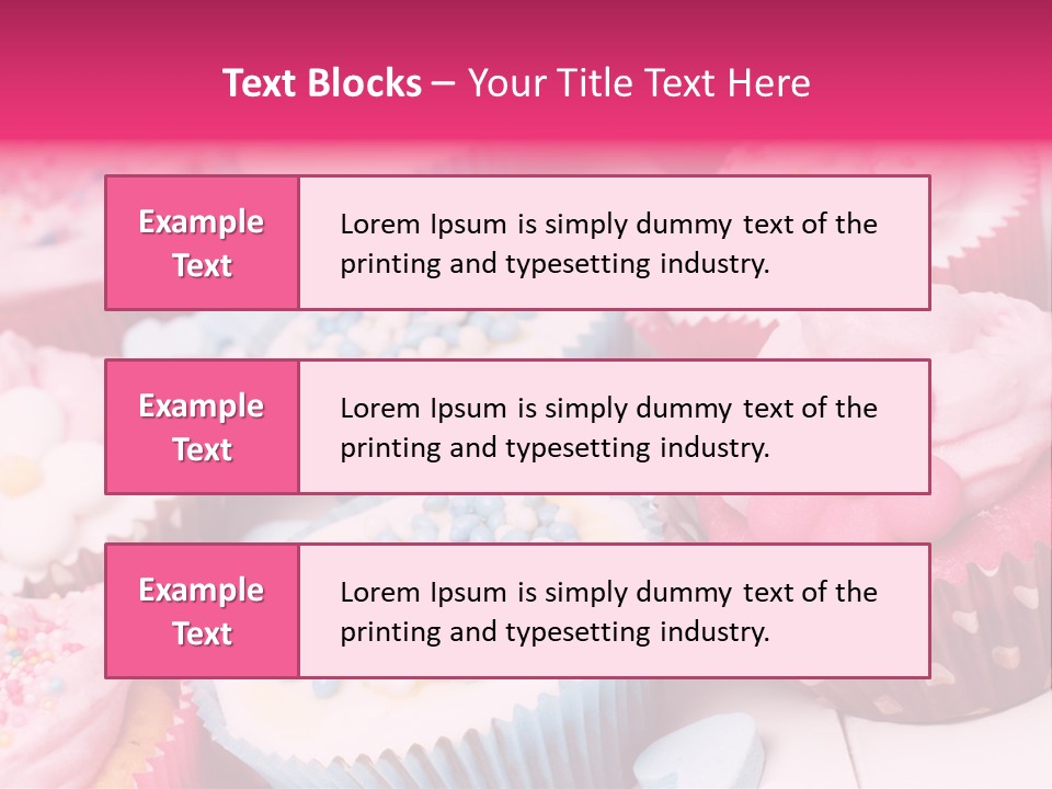 A Bunch Of Cupcakes That Are On A Table PowerPoint Template