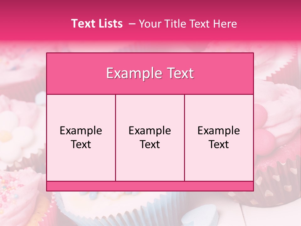 A Bunch Of Cupcakes That Are On A Table PowerPoint Template