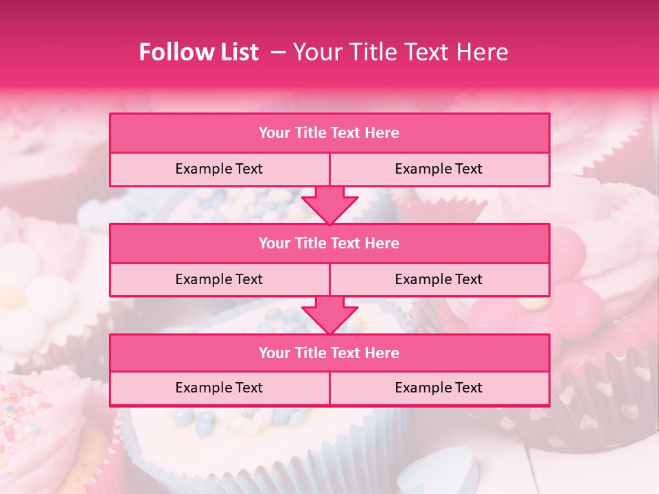 A Bunch Of Cupcakes That Are On A Table PowerPoint Template