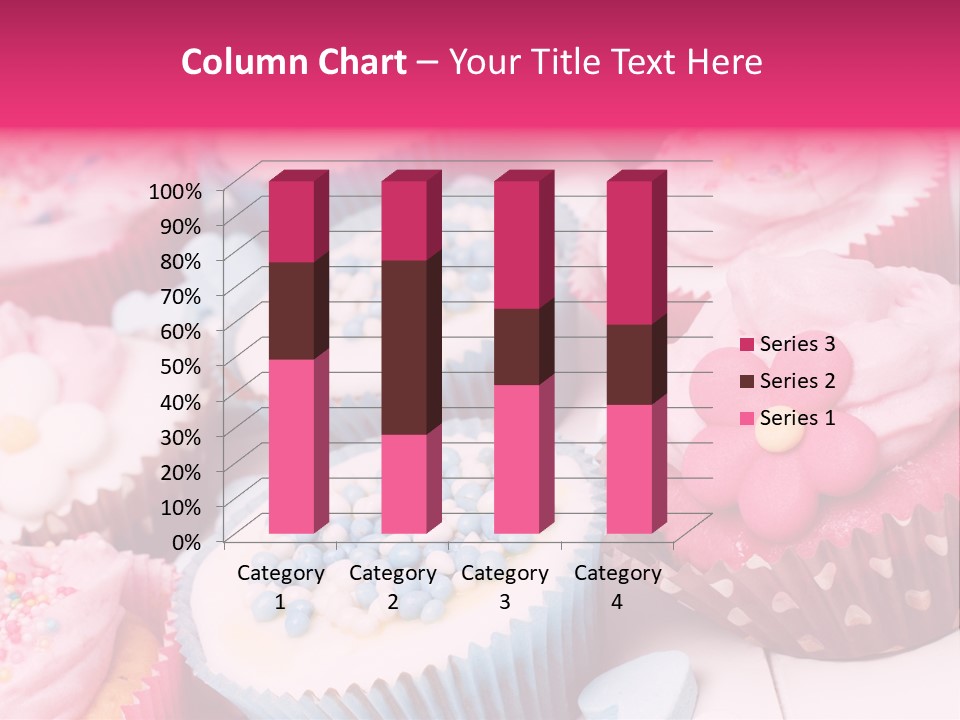 A Bunch Of Cupcakes That Are On A Table PowerPoint Template