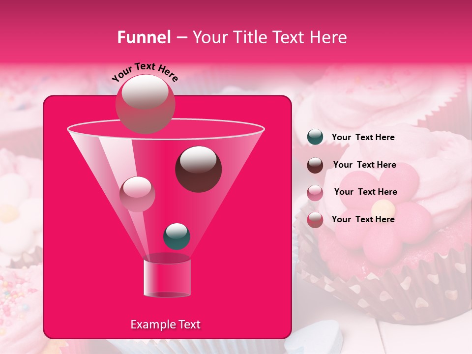 A Bunch Of Cupcakes That Are On A Table PowerPoint Template