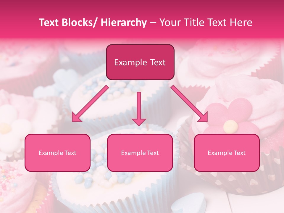 A Bunch Of Cupcakes That Are On A Table PowerPoint Template