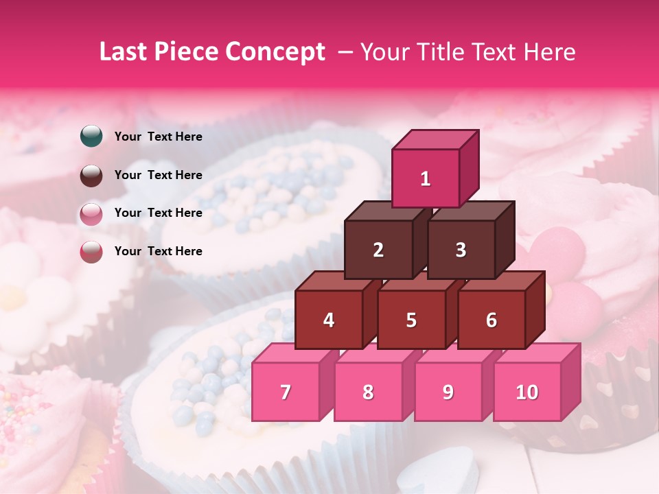 A Bunch Of Cupcakes That Are On A Table PowerPoint Template