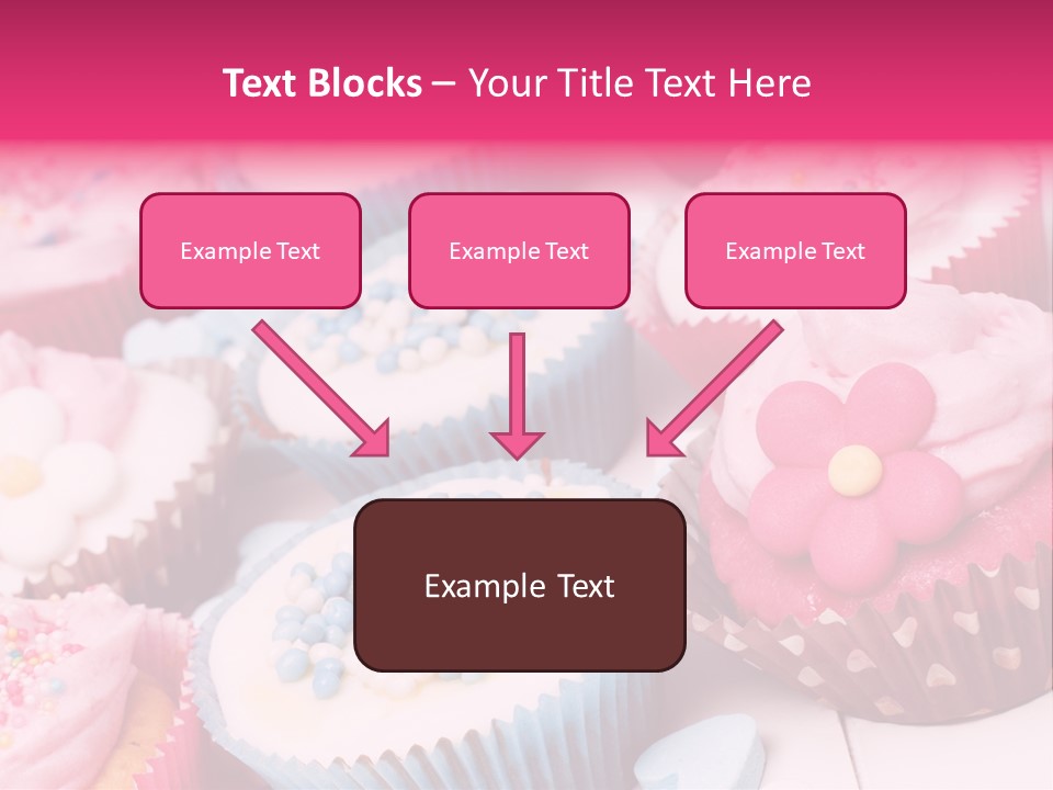 A Bunch Of Cupcakes That Are On A Table PowerPoint Template