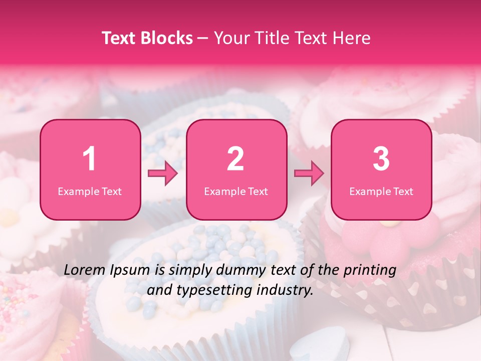 A Bunch Of Cupcakes That Are On A Table PowerPoint Template