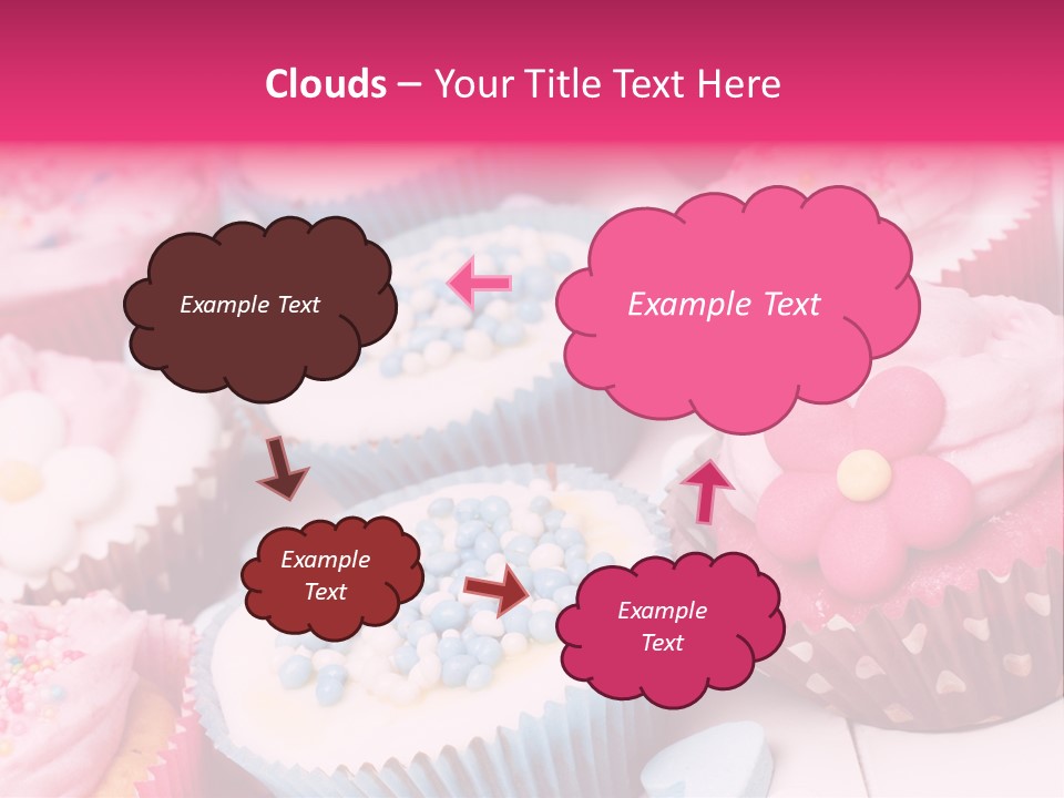 A Bunch Of Cupcakes That Are On A Table PowerPoint Template